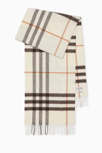 Check Scarf in Cashmere