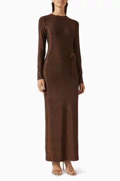 Buy Reformation Pink Kinsey Knit Dress in Nylon Blend For Women Online