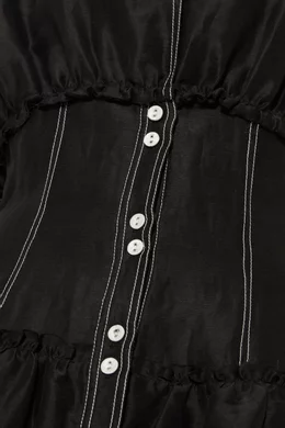 Buy Aje Black Black Isotoma Corset Dress Online for Women Ounass Oman