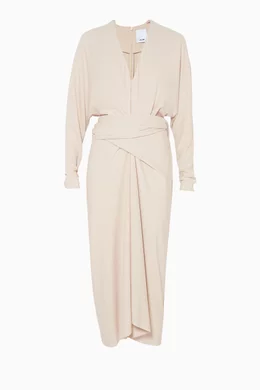 Buy Acler Pink Nude Belted Cyprus Dress Online for Women Ounass Oman
