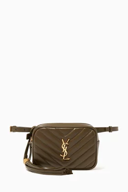 Buy SAINT LAURENT Neutral Lou Belt Bag in Quilted Leather for