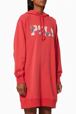 Shop Polo Ralph Lauren Red Cotton Fleece Hoodie Dress for WOMEN | Ounass  Oman