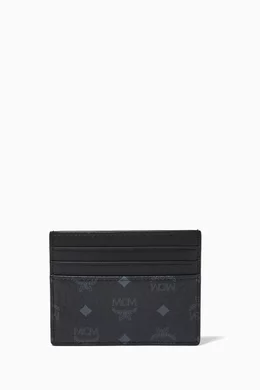 Mini Money Clip Card Case in Visetos Original Black