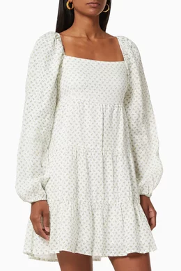 Buy Faithfull The Brand White Morissa Mini Dress in Linen for Women in Oman
