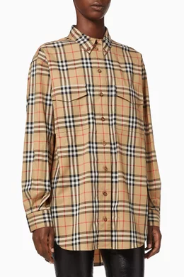 Burberry vintage check oversized on sale shirt