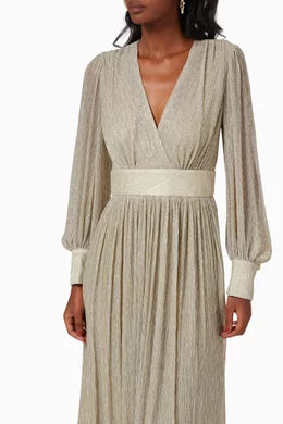 Buy Maje Grey Floaty Lame Dress Online for Women Ounass Oman