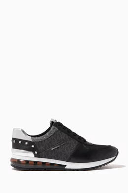 Allie leather and canvas sneaker clearance
