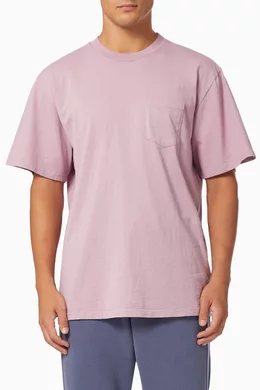 Buy John Elliott Pink Lucky Pocket T shirt in Jersey for Men in