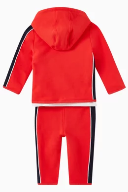 BOSS Kidswear logo-print tracksuit set - Red