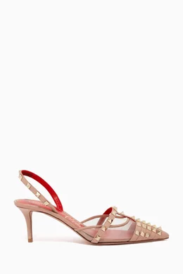 Pink 2025 rockstud heels
