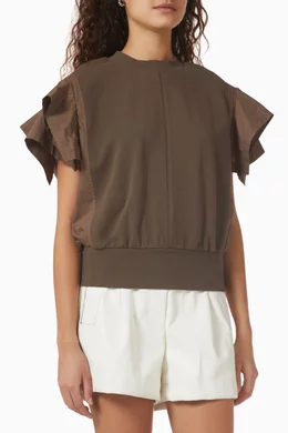 Buy 3.1 Phillip Lim Green Origami Sleeve Sweatshirt in French