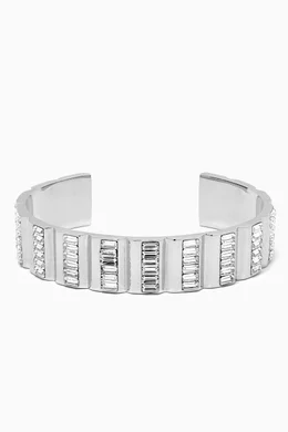 Odeon Rhinestone Bracelet in Silver - Saint Laurent