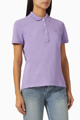 Buy Lacoste Purple Slim Fit Polo Shirt in Stretch Cotton Piqu for