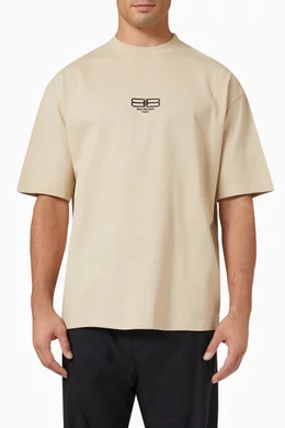 Buy Balenciaga Neutral Maison Balenciaga Medium Fit T-shirt in Cotton  Jersey for MEN in Oman