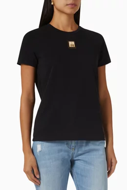 T shirt elisabetta franchi logo deals