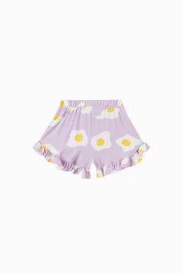 WAUW CAPOW by BANGBANG Augusta egg-print shorts - Purple