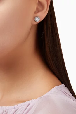 Emporio armani silver hotsell crystal stud earrings