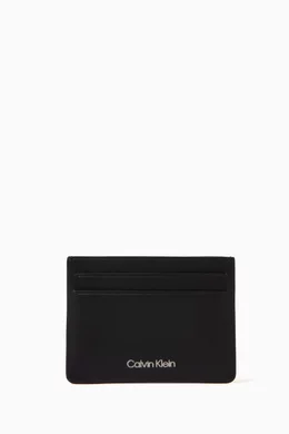 Buy Calvin Klein Black CK Concise Card Holder in Leather for Men