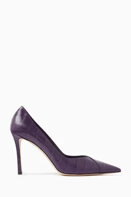 Purple jimmy top choo shoes