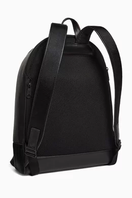 Buy Paul Smith Black Signature Stripe Backpack in Leather for Men