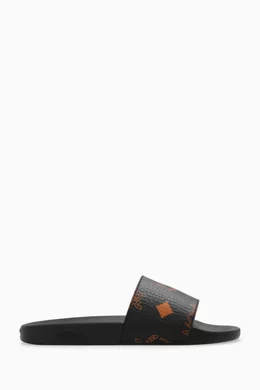 Mcm men's on sale visetos slide sandals