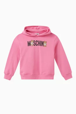 Pink moschino discount hoodie