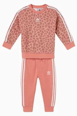 Buy adidas Pink Animal print Sweatshirt Sweatpants Set in French