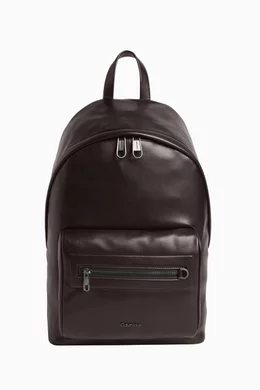 Buy Calvin Klein Brown Elevated Campus Logo Backpack in Faux leather Online for Men Ounass Oman