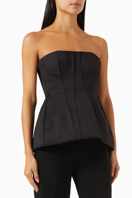 Buy Simkhai Black Parker Bustier Top for Women in Oman Ounass
