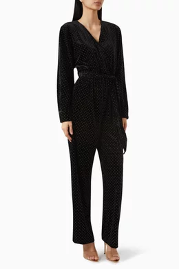 Pearl embellished jumpsuit shop