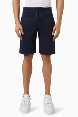 Buy PS Paul Smith Blue Zebra Logo Shorts in Organic Cotton for Men