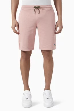 Buy PS Paul Smith Pink Zebra Logo Sweat Shorts in Organic Cotton