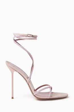 Pink lace up sandals sales