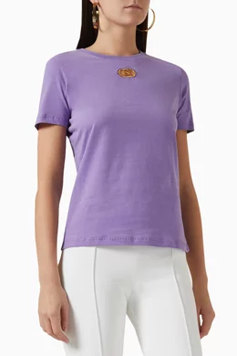 T shirt elisabetta franchi logo discount