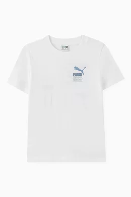 Buy Puma White T shirt in Cotton for Boys in Oman Ounass
