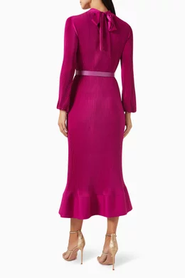 Peplum hem midi dress sales