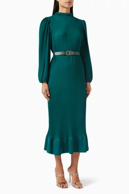 Peplum hem midi dress sales