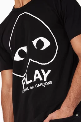 Comme des garcons play inverted heart logo tee deals