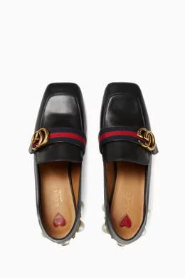 Gucci mid heel loafers hot sale