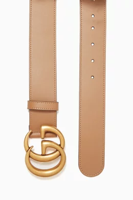 Buy Gucci Pink GG Marmont Wide Belt in Leather For Women  display picture 1