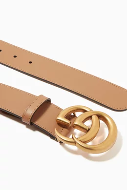 Buy Gucci Pink GG Marmont Wide Belt in Leather For Women  display picture 2