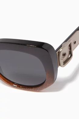 Buy Coach Brown Brown Buckle Square Sunglasses For Women Online Ounass Oman