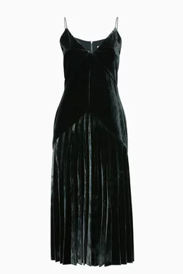 green emerald velvet dress Sau Lee Penelope Gown