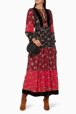 Buy Ulla Johnson Multicolour Multi Colour Suzana Patchwork Maxi Dress For Women Online Ounass Oman