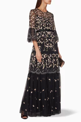 needle and thread black dress Lisette Ruffle Off Shoulder Gown main image 1