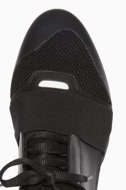 Buy Balenciaga Black Noir Race Runner Low-Top Sneakers For Women