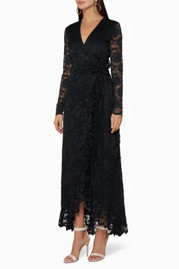 ganni flynn lace maxi dress Buy Ganni Blue Navy Floral Lace Flynn Dress For Women Online