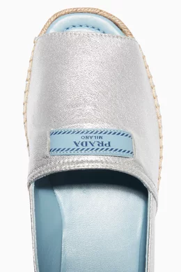 Prada silver espadrilles deals