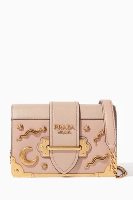 Buy Prada Neutral Beige Mini Moon Star Cahier Bag For Women Online Ounass Oman