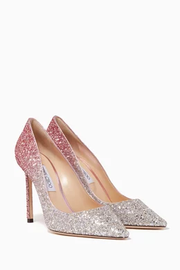Buy Jimmy Choo Pink Light Pink Romy Glitter Pumps For Women Online Ounass Oman